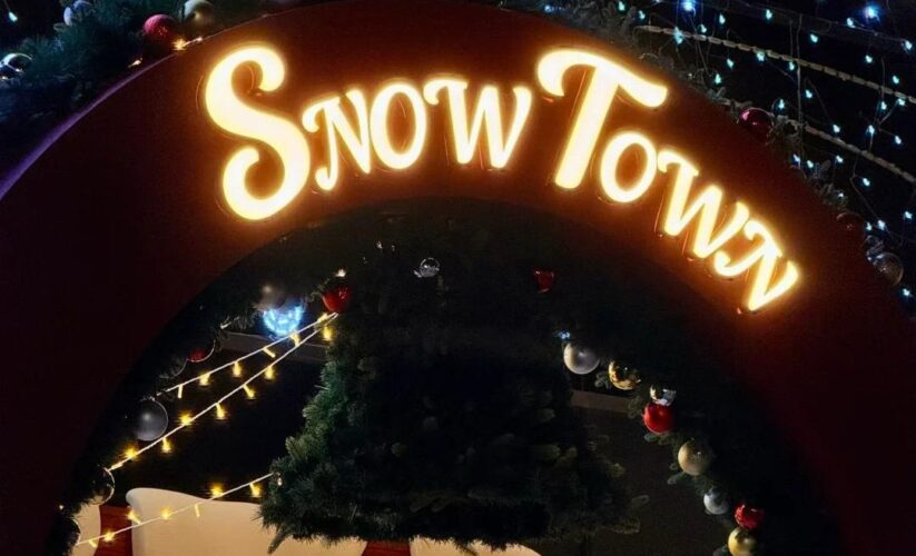 珠海萬象匯直接造起一片冬日雪鎮，被濃厚的聖誕氛圍暖到了！綴滿星光的巨型聖誕樹，一整個把浪漫拉滿！